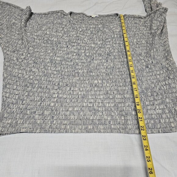 Johnny Was Calme Boat Neck Short Pullover Sweater Women Size L Blue Heathered - Picture 6 of 14